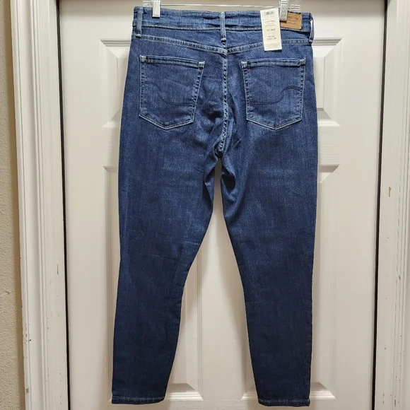 New- Levi's Signature Jeans Women's 10 30x25 Crop Mid Rise Skinny Blue - Picture 2 of 11